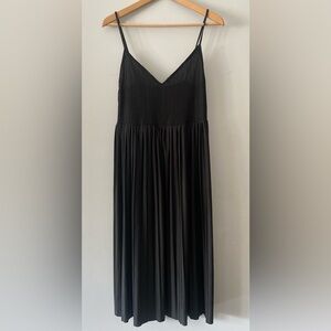 Zara Lace Cami Top Pleated Midi Dress